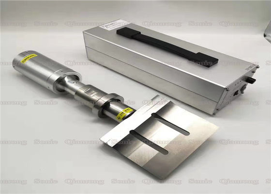 Lâmina de corte Titanium do produto comestível com largura 20khz personalizada ultrassônica para a carne congelada